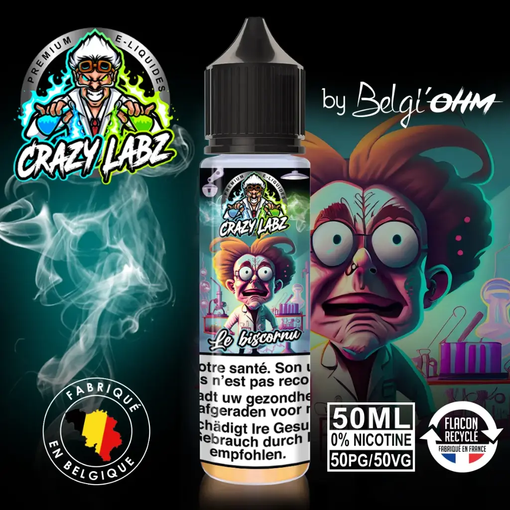 50ML - Crazy Labz - Le Biscornu - TPD BE by Belgi'Ohm