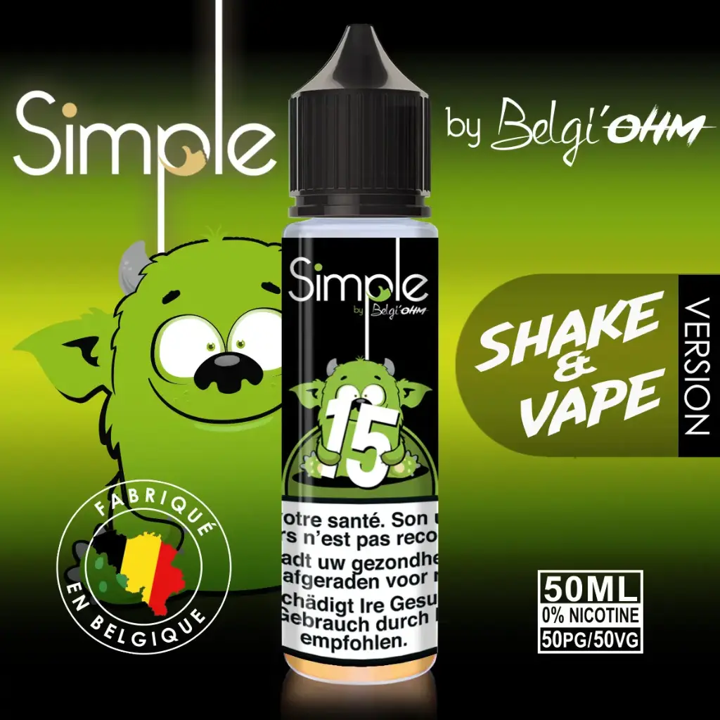 50ML - Simple - No 15 - TPD BE by Belgi'Ohm