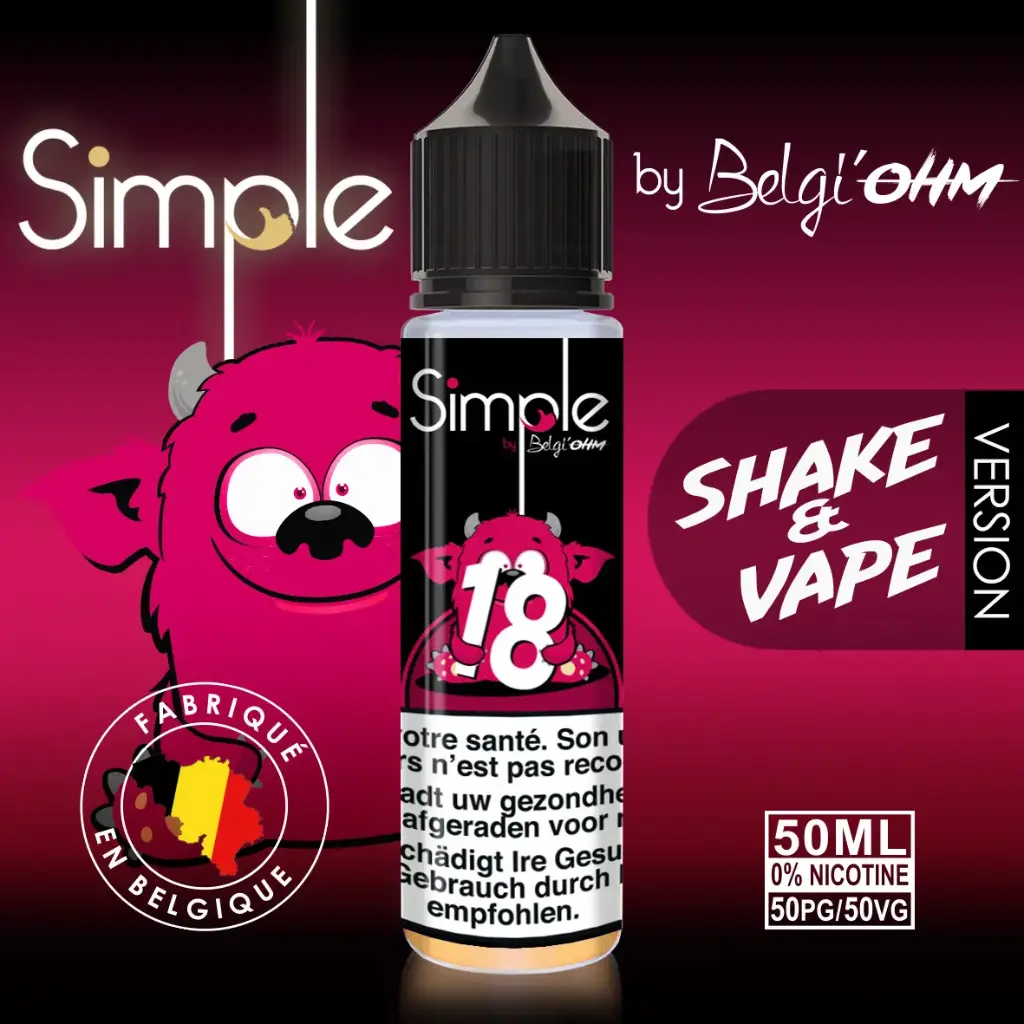 50ML - Simple - No 18 - TPD BE by Belgi'Ohm