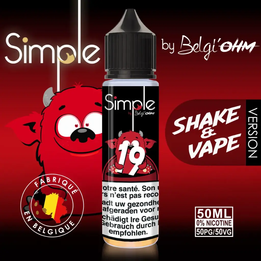 50ML - Simple - No 19 - TPD BE by Belgi'Ohm