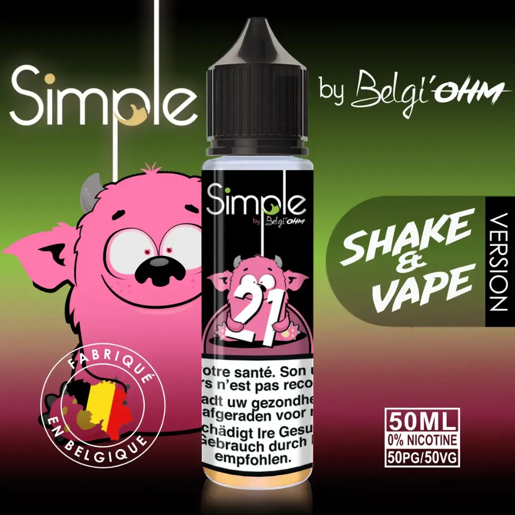 50ML - Simple - No 21 - TPD BE by Belgi'Ohm