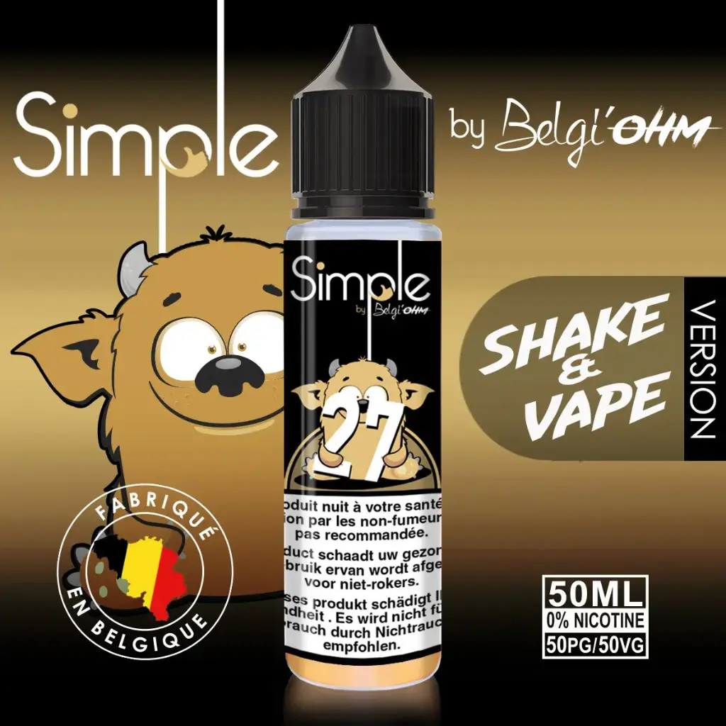 50ML - Simple - No 27 - TPD BE by Belgi'Ohm