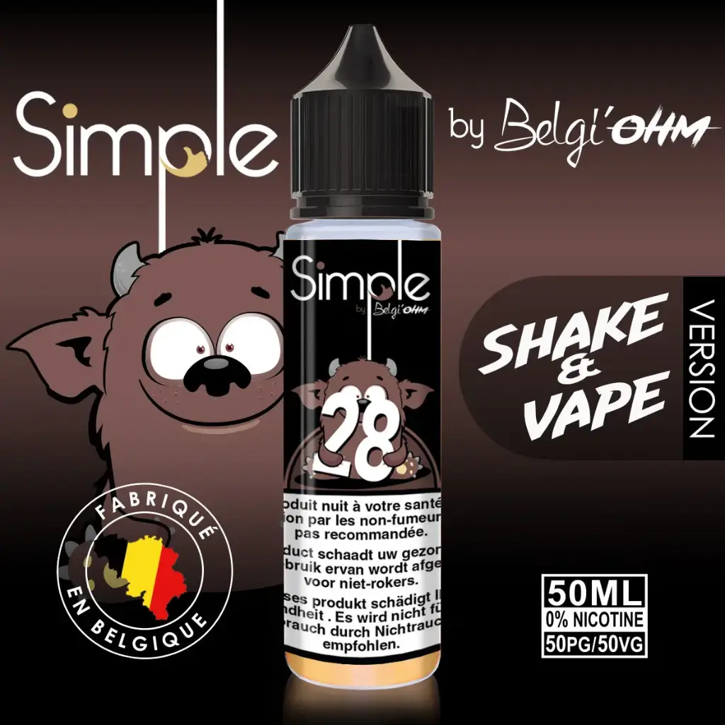 50ML - Simple - No 28 - TPD BE by Belgi'Ohm