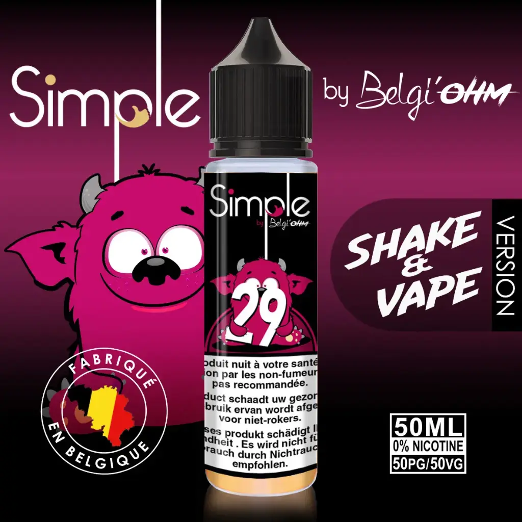 50ML - Simple - No 29 - TPD BE by Belgi'Ohm