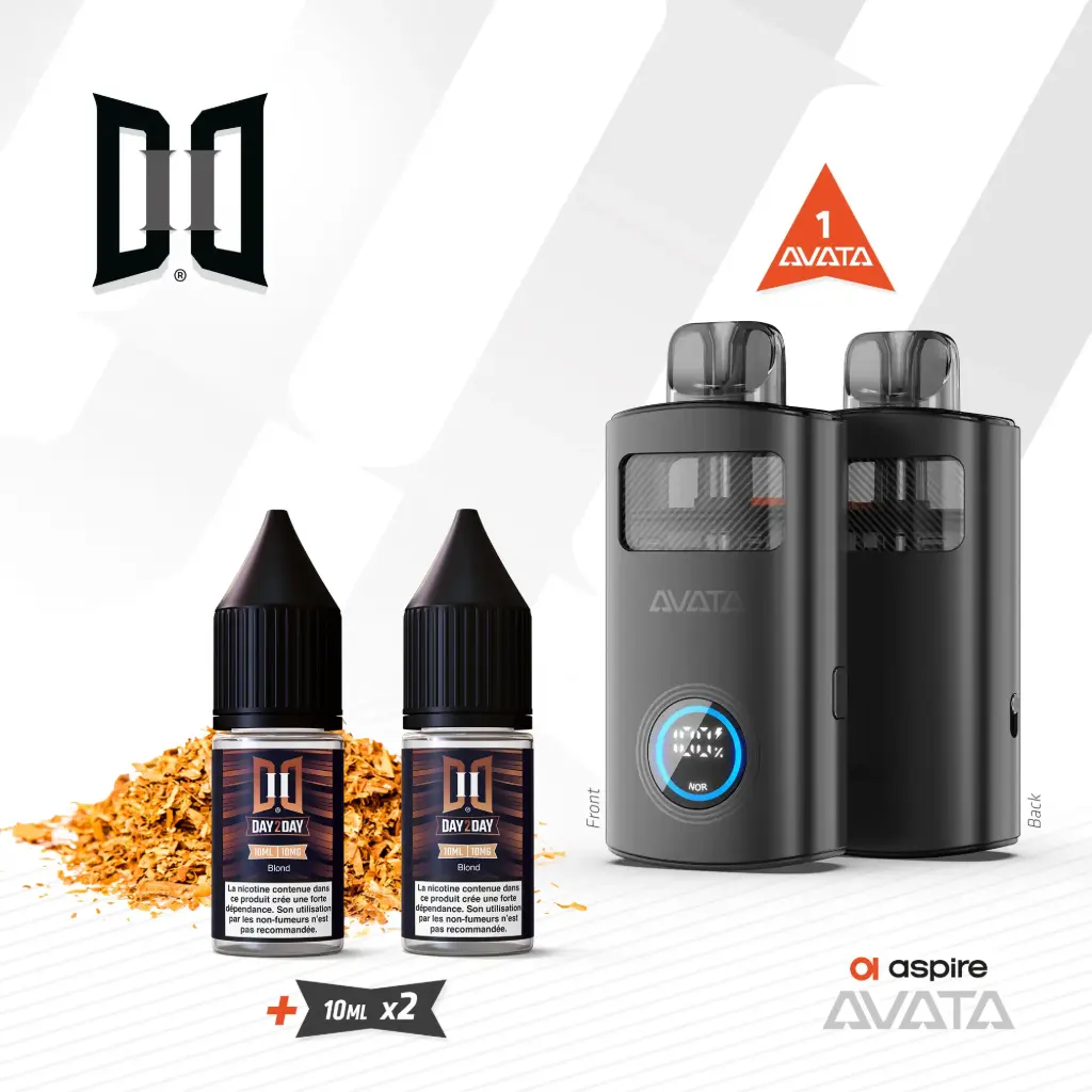Kit Avata Aspire + 2 x 10ML Day2Day Blond NicSalt