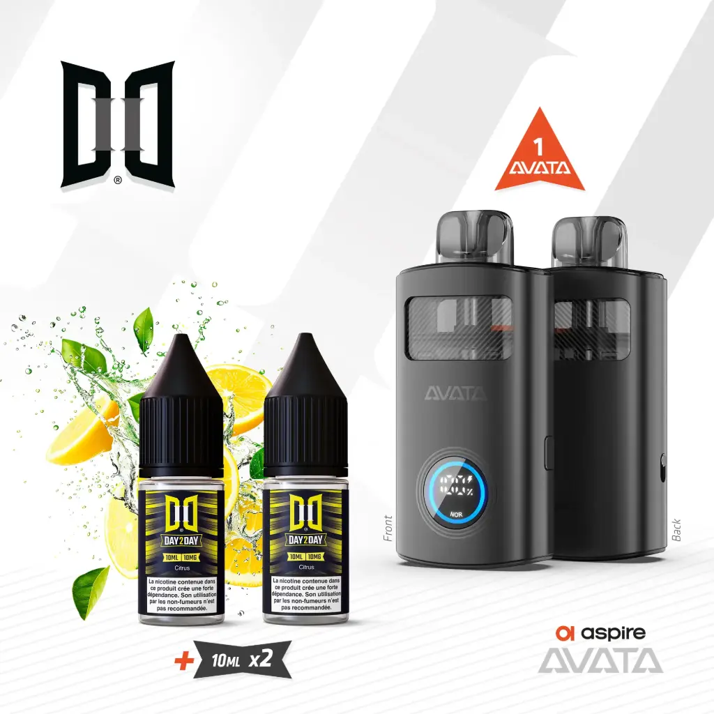 Kit Avata Aspire + 2 x 10ML Day2Day Citrus NicSalt