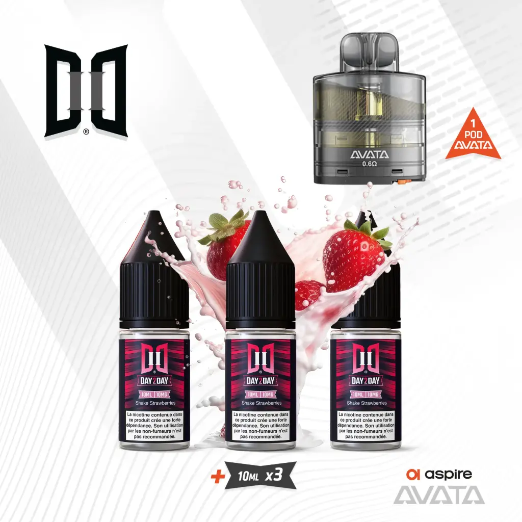 Recharge Avata Aspire + 3 x 10ML Day2Day Shake Stawberries NicSalt