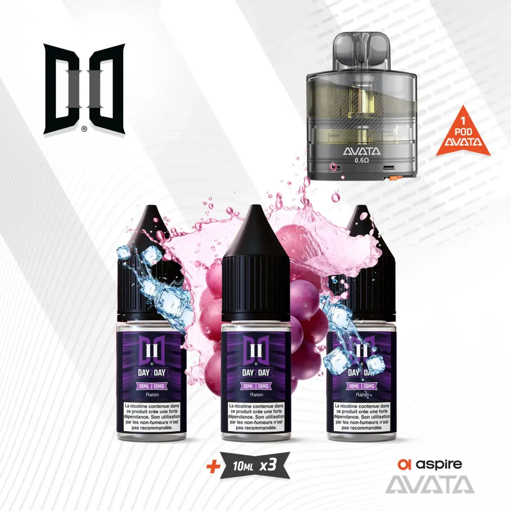Recharge Avata Aspire + 3 x 10ML Day2Day Raisin NicSalt