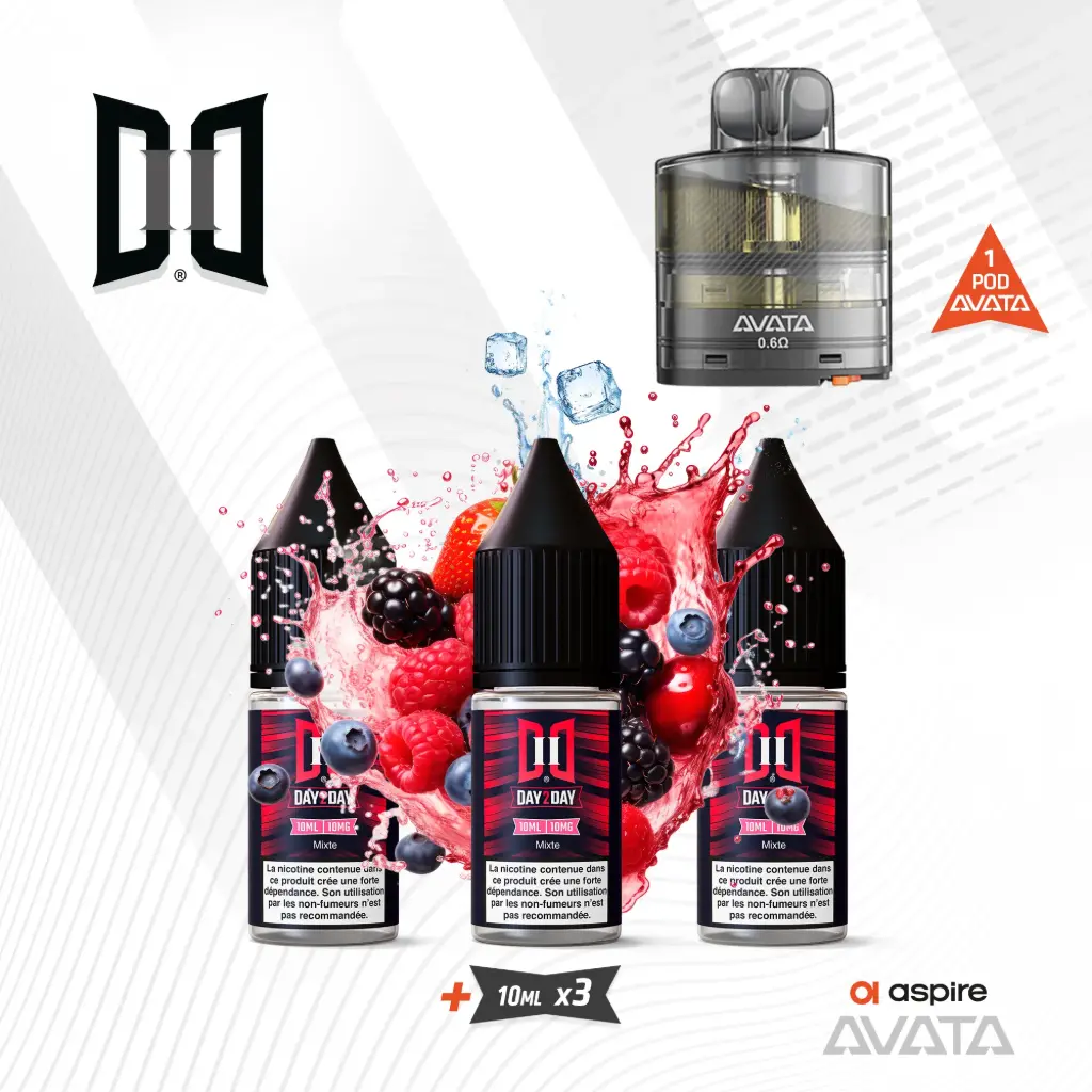 Recharge Avata Aspire + 3 x 10ML Day2Day Mixte NicSalt
