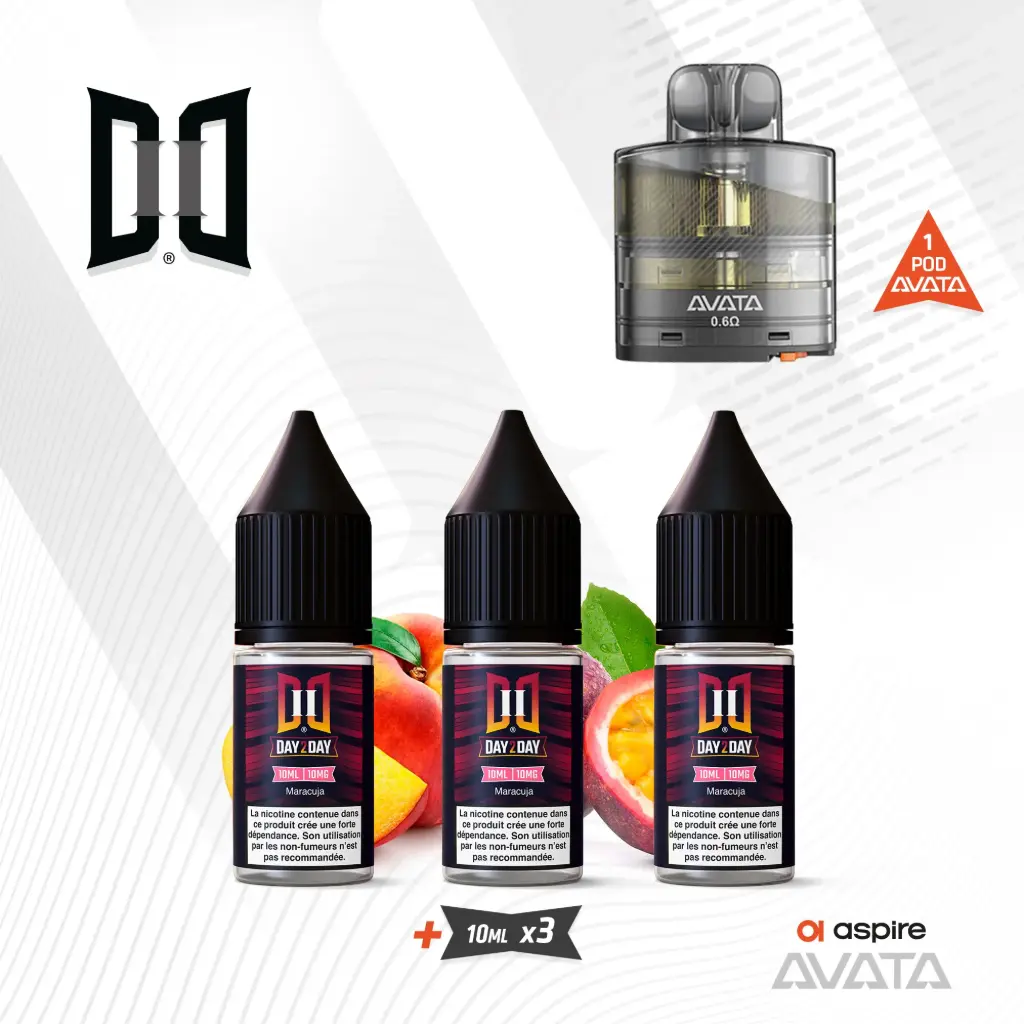 Recharge Avata Aspire + 3 x 10ML Day2Day Maracuja NicSalt