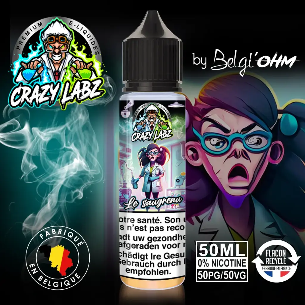50ML - Crazy Labz - Saugrenu - TPD BE by Belgi'Ohm
