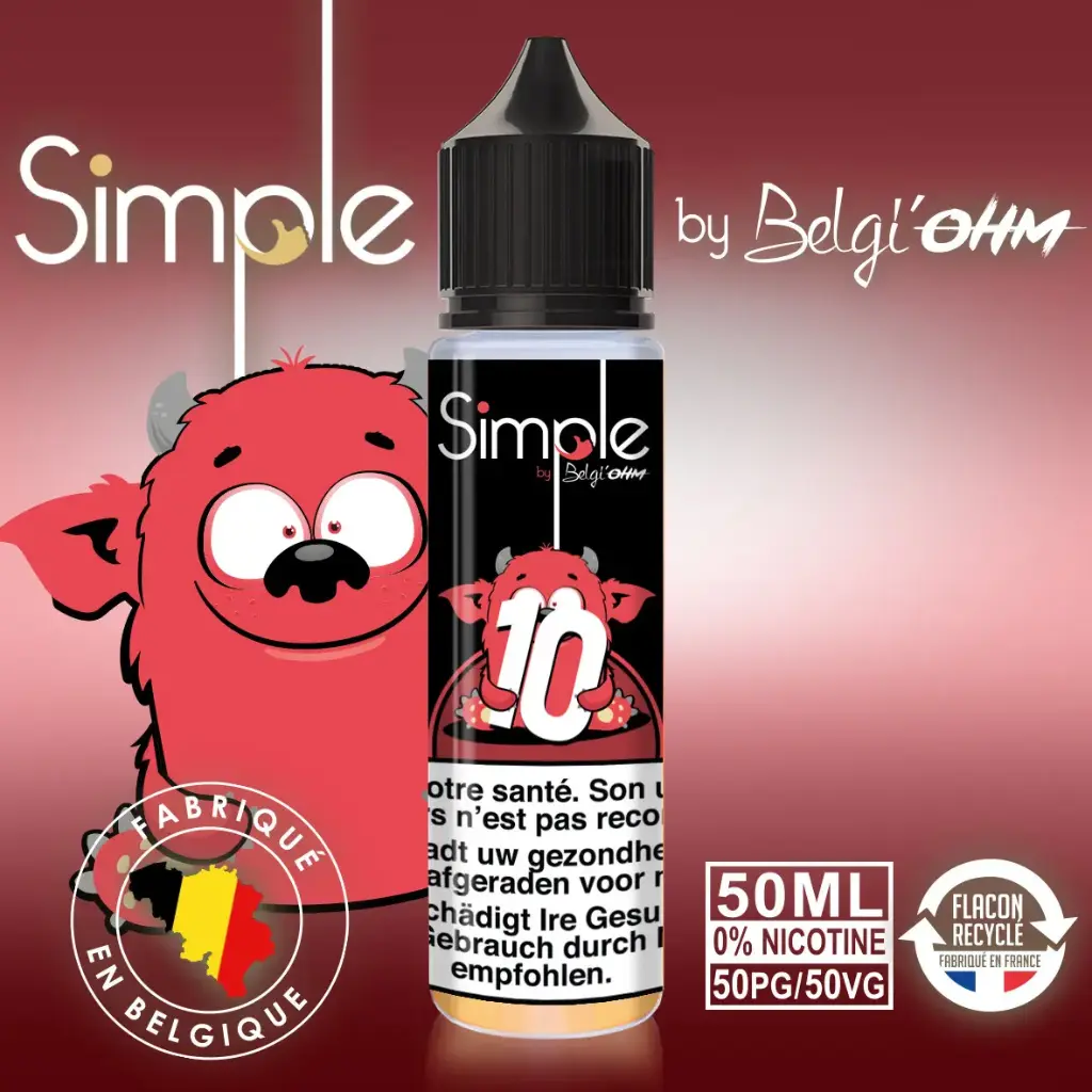 50ML - Simple - No 10 - TPD BE by Belgi'Ohm