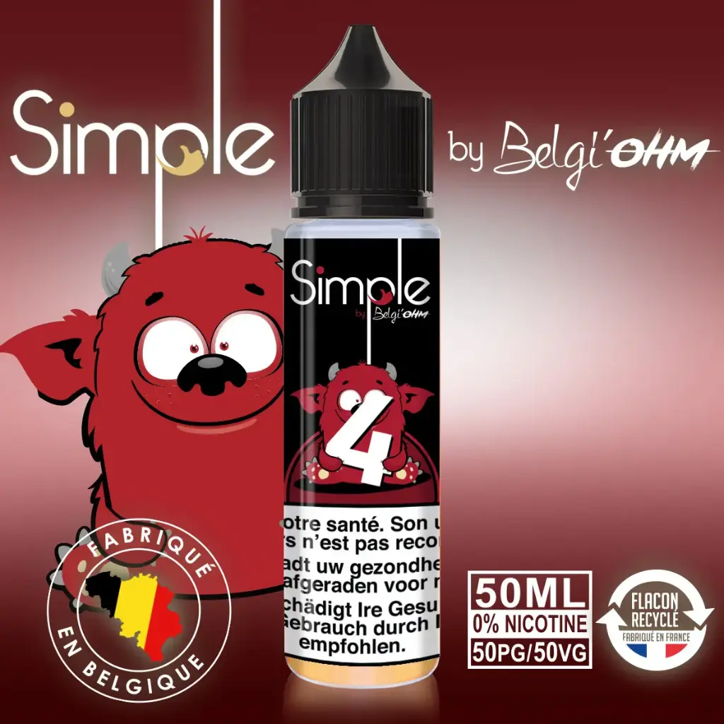 50ML - Simple - No 4 - TPD BE by Belgi'Ohm