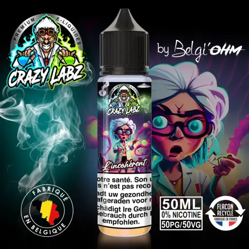 50ML - Crazy Labz - L'incohérant - TPD BE by Belgi'Ohm