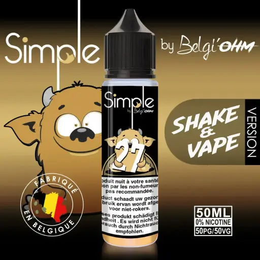 50ML - Simple - No 27 - TPD BE by Belgi'Ohm