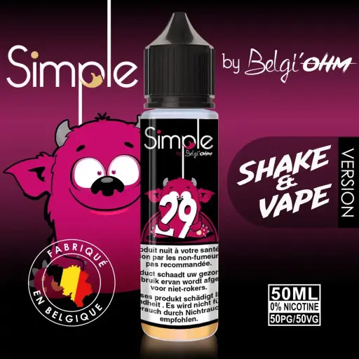 50ML - Simple - No 29 - TPD BE by Belgi'Ohm